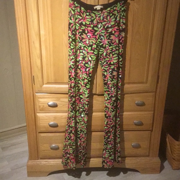 Michael Kors Collection Floral All Sequin Flare Pants & MK Collection Dress - Picture 2 of 16